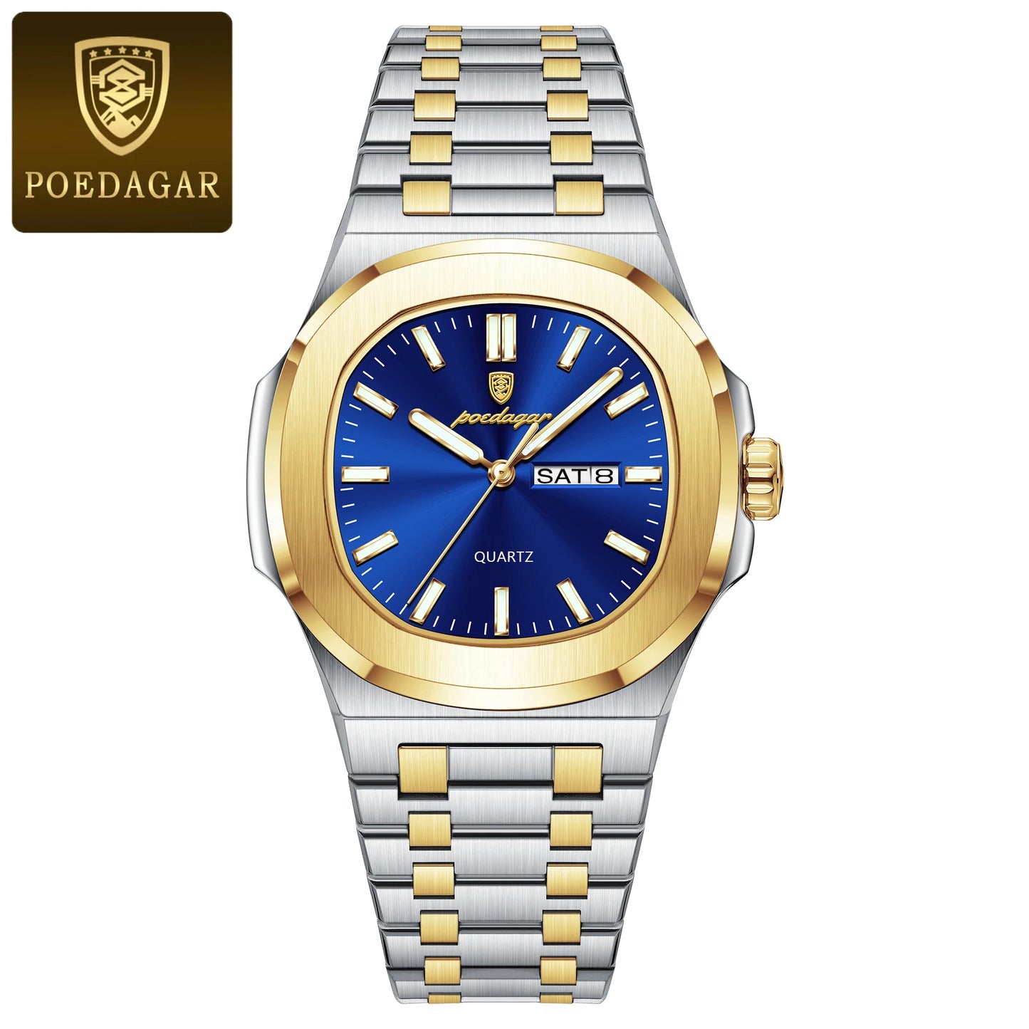 Luminous Quartz Watch Men’s Stainless Steel - Astra