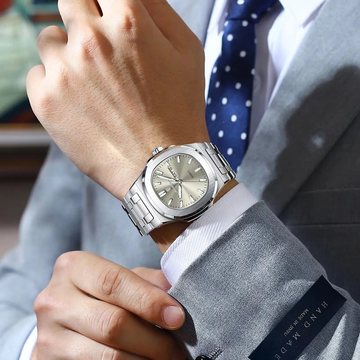 Luminous Quartz Watch Men’s Stainless Steel - Astra
