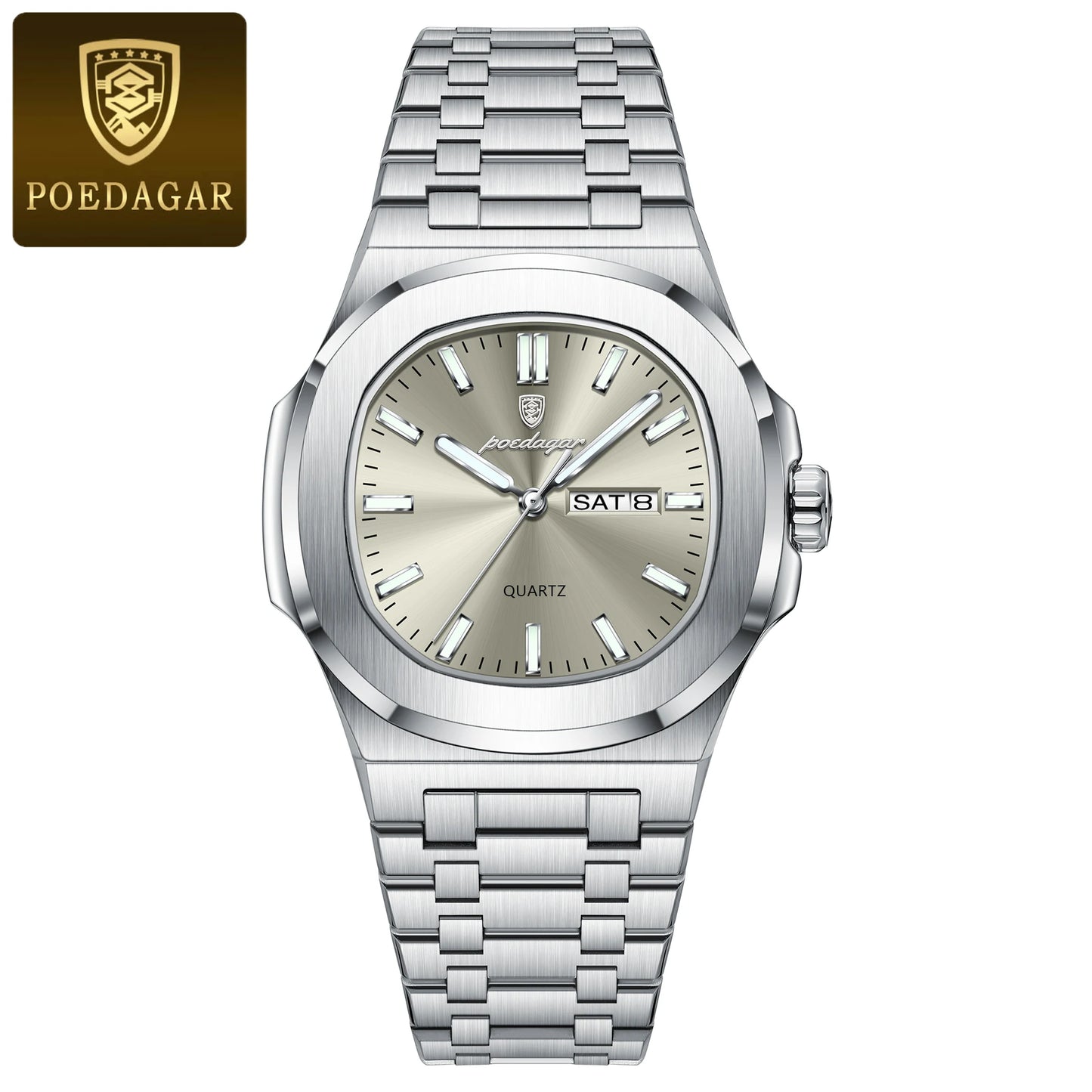 Luminous Quartz Watch Men’s Stainless Steel - Astra