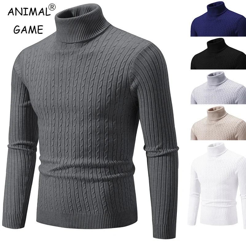 Men’s High Neck Wool Sweater - Oliver