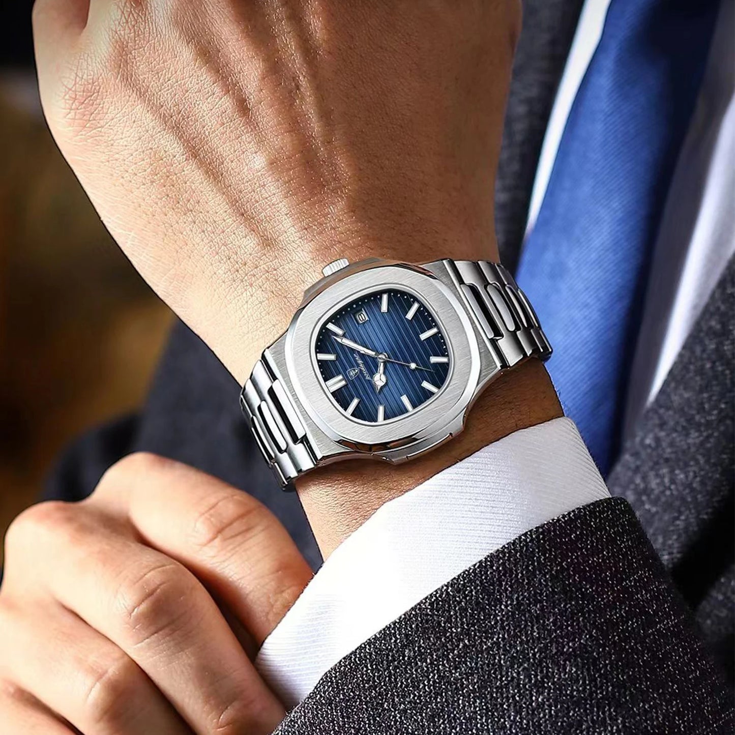 Poedegar Imperial – Men’s Square Stainless Steel Watch