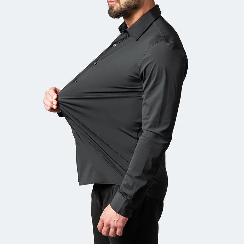 The Milano – Men’s High Elastic Seamless Dress Shirt