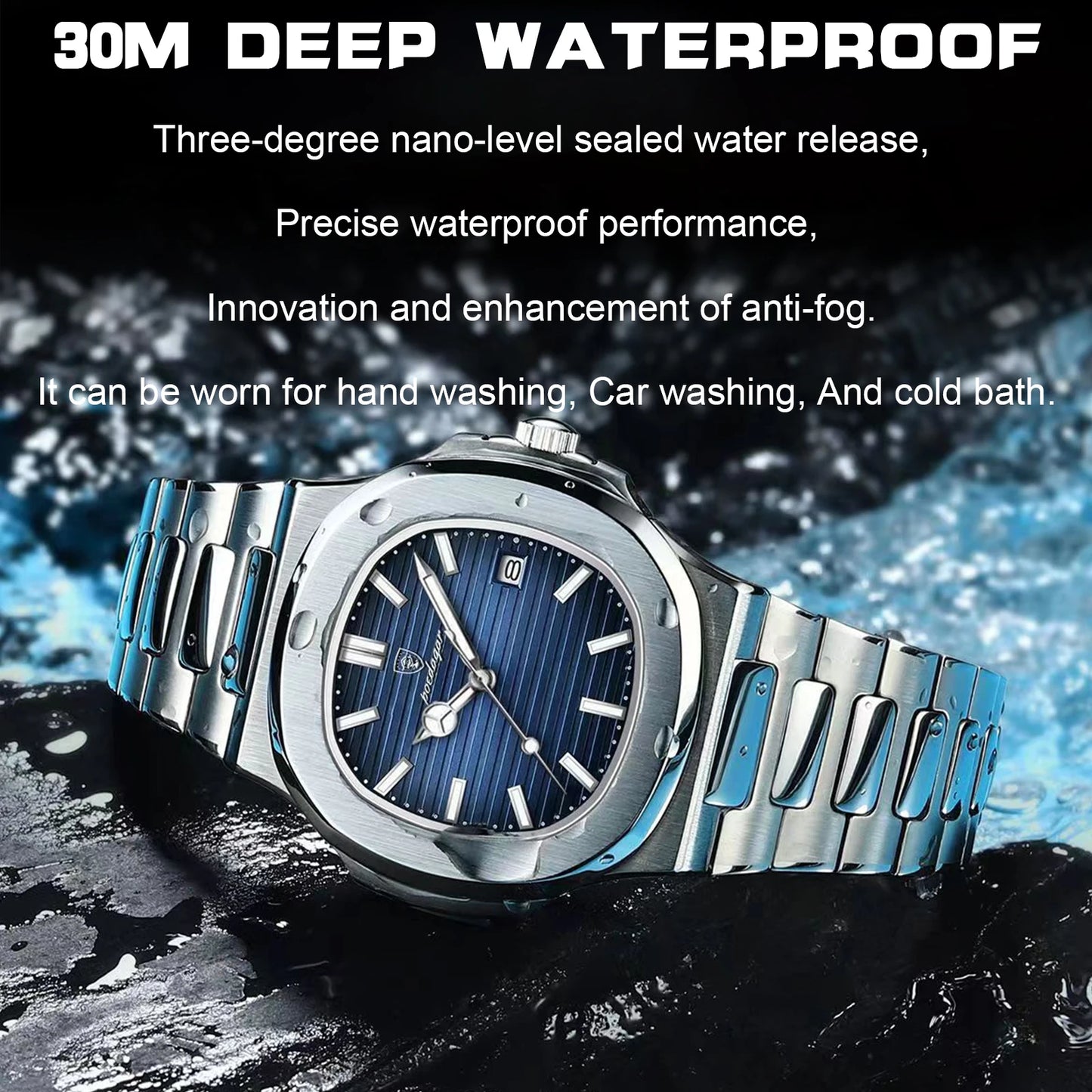 Poedegar Imperial – Men’s Square Stainless Steel Watch
