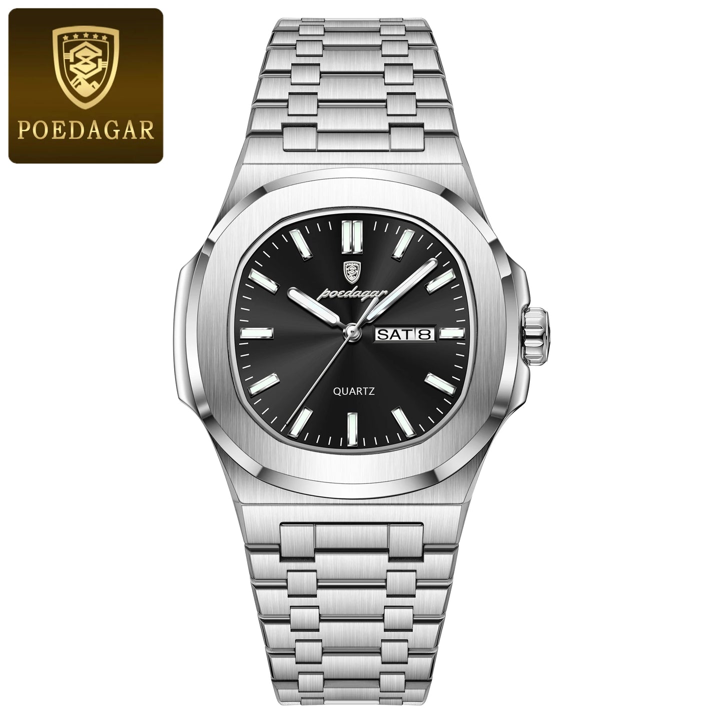 Luminous Quartz Watch Men’s Stainless Steel - Astra