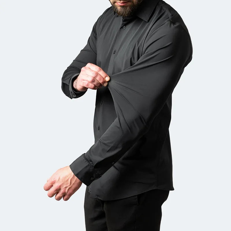 The Milano – Men’s High Elastic Seamless Dress Shirt