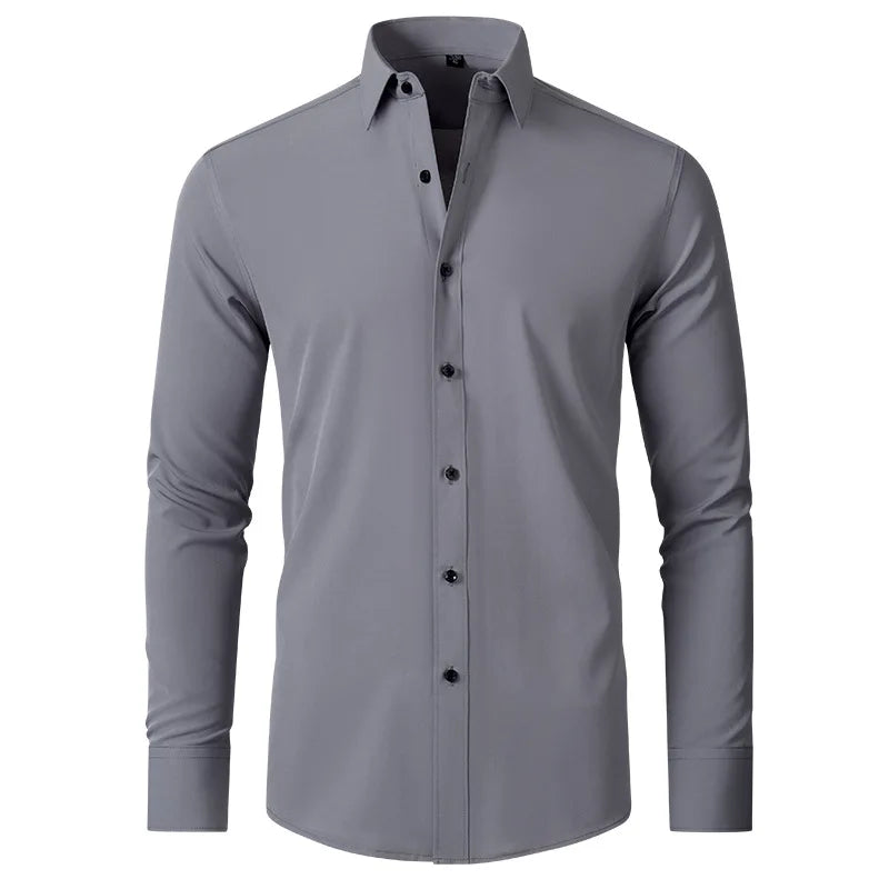 The Milano – Men’s High Elastic Seamless Dress Shirt