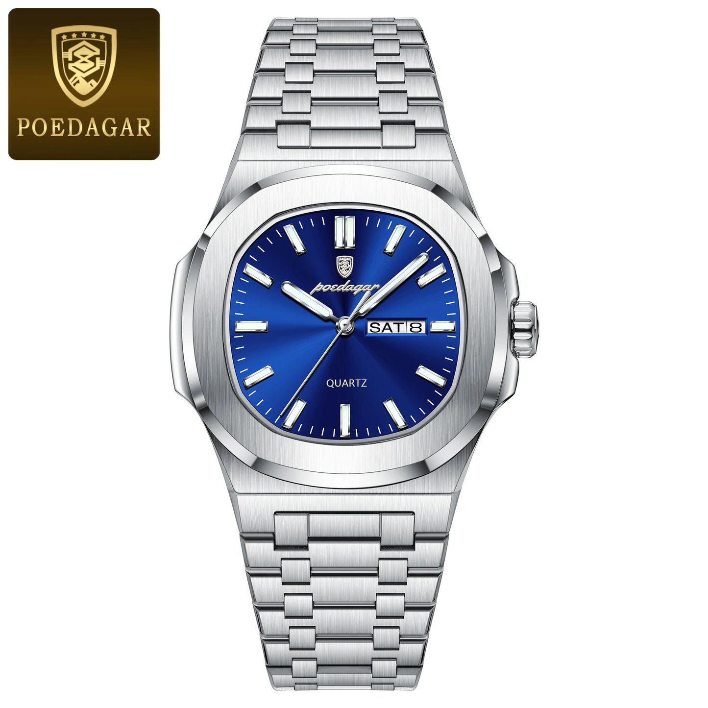 Luminous Quartz Watch Men’s Stainless Steel - Astra