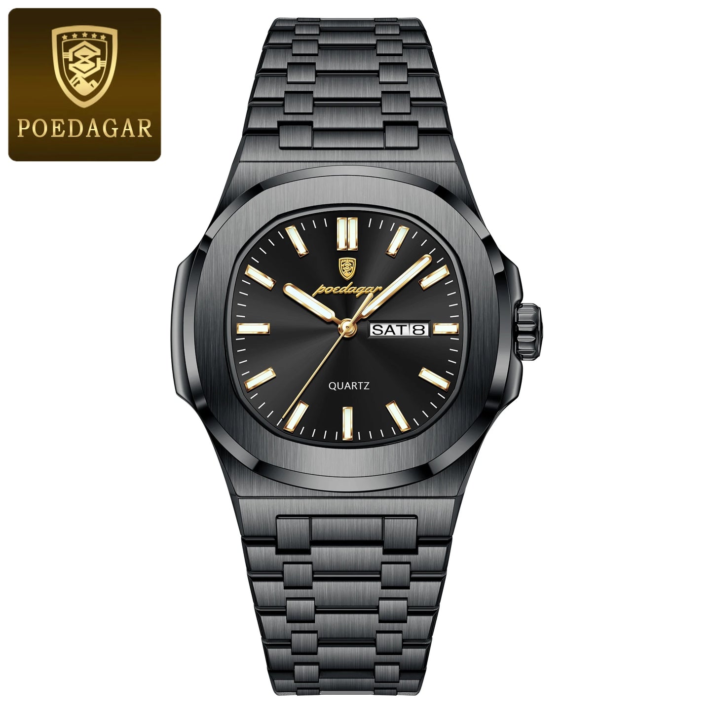 Luminous Quartz Watch Men’s Stainless Steel - Astra