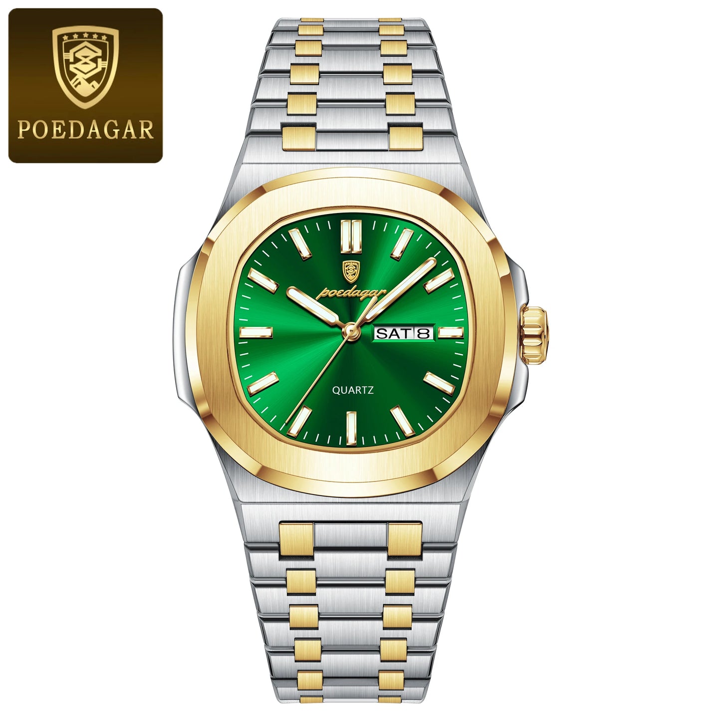 Luminous Quartz Watch Men’s Stainless Steel - Astra