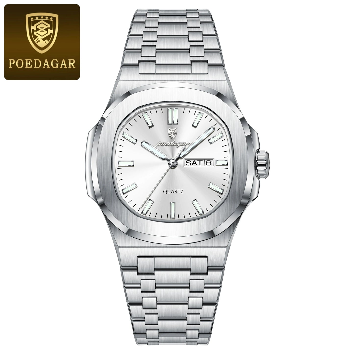 Luminous Quartz Watch Men’s Stainless Steel - Astra