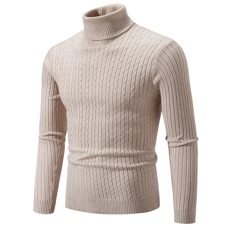 Men’s High Neck Wool Sweater - Oliver