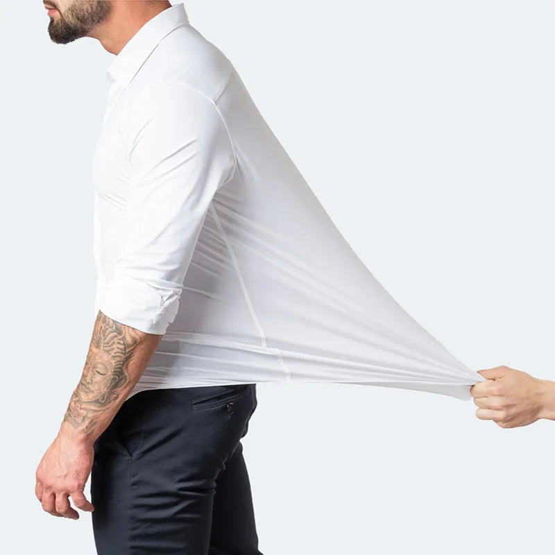 The Milano – Men’s High Elastic Seamless Dress Shirt