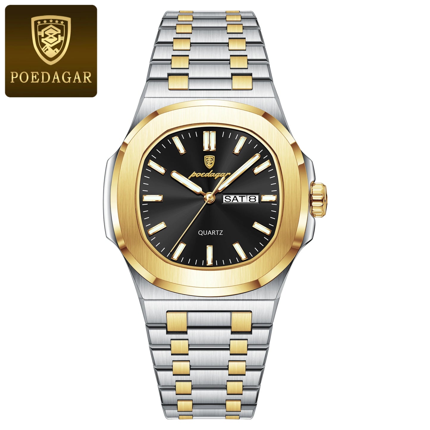 Luminous Quartz Watch Men’s Stainless Steel - Astra