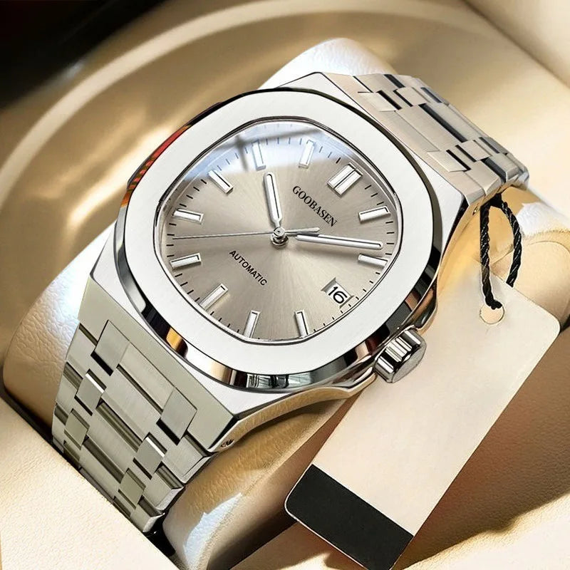 Luxury Men’s Watch – Square Stainless Waterproof