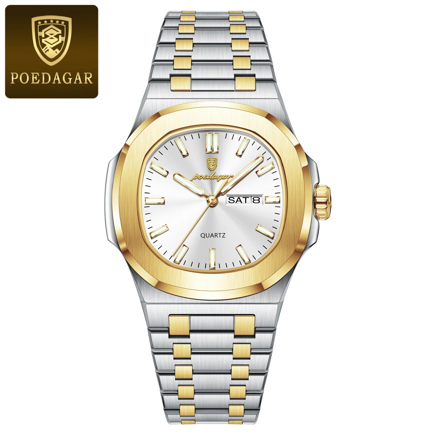 Luminous Quartz Watch Men’s Stainless Steel - Astra