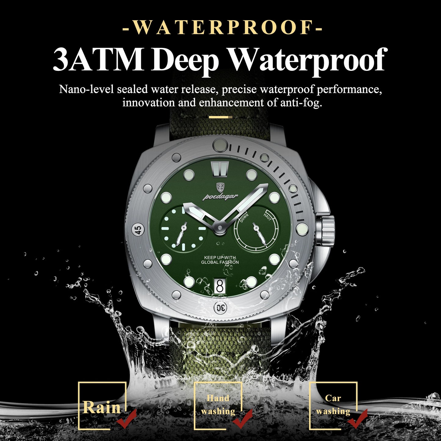 Luxury Military Watch Waterproof with Luminous - Elite