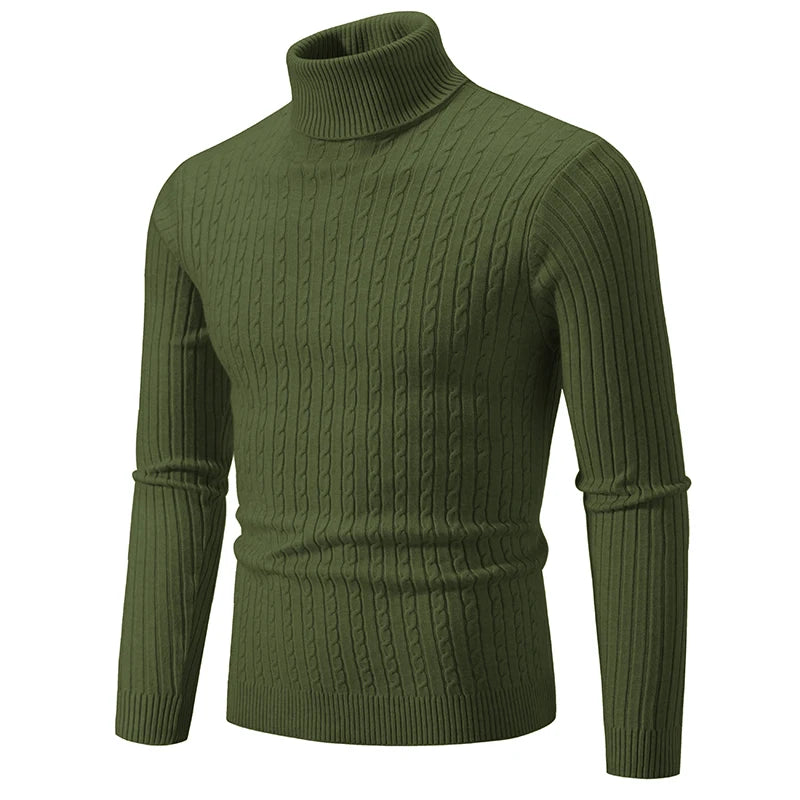 Men’s High Neck Wool Sweater - Oliver