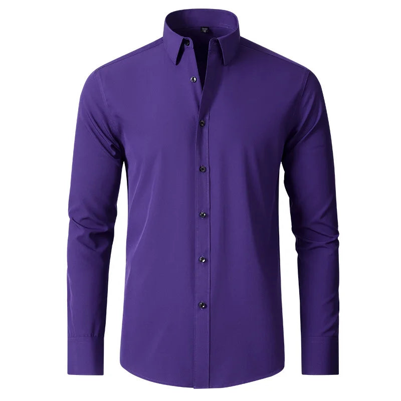 The Milano – Men’s High Elastic Seamless Dress Shirt