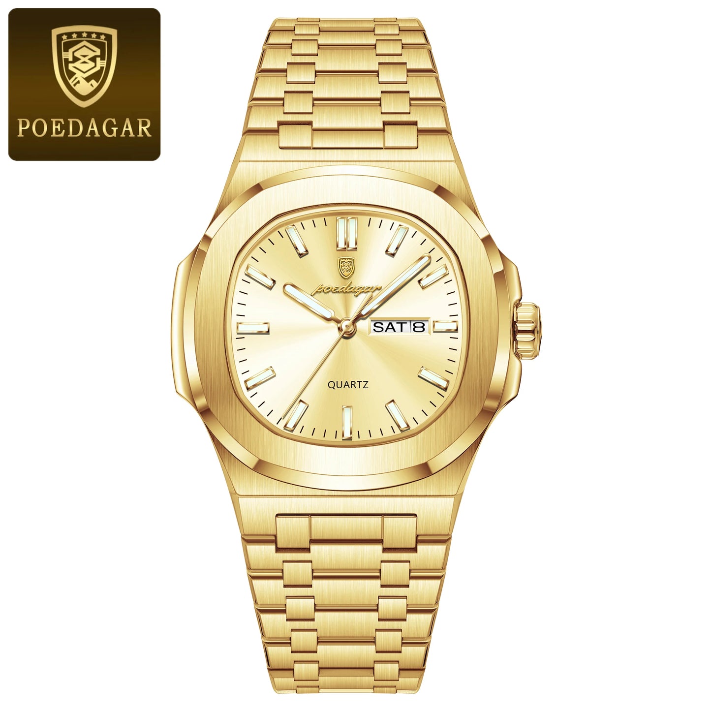 Luminous Quartz Watch Men’s Stainless Steel - Astra