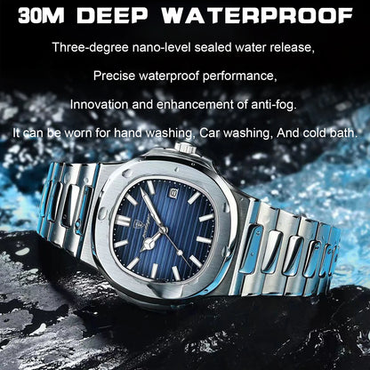 Poedegar Imperial – Men’s Square Stainless Steel Watch