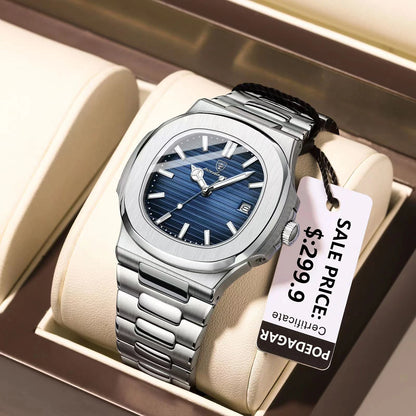 Poedegar Imperial – Men’s Square Stainless Steel Watch