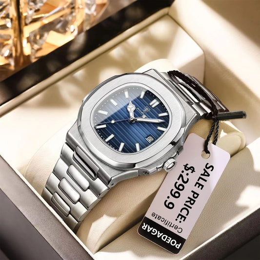 Poedegar Imperial – Men’s Square Stainless Steel Watch