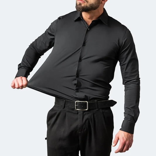 The Milano – Men’s High Elastic Seamless Dress Shirt