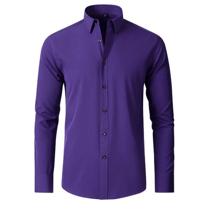 The Milano – Men’s High Elastic Seamless Dress Shirt